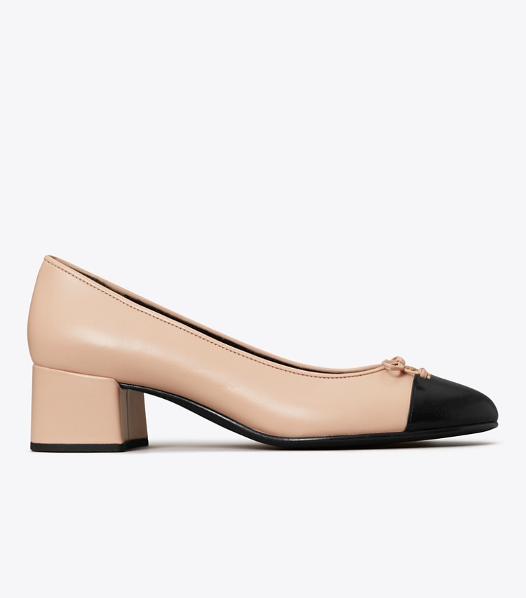 TORY BURCH WOMEN'S CAP-TOE PUMP - Rose Pink / Perfect Black