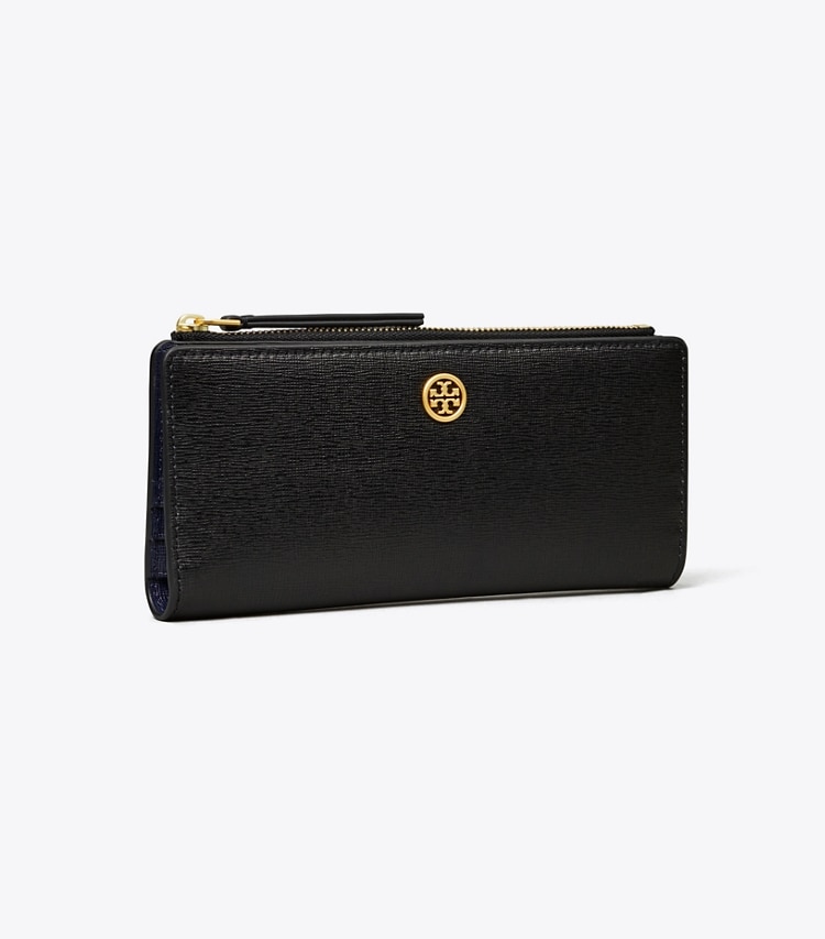 TORY BURCH WOMEN'S ROBINSON ZIP SLIM WALLET - Black