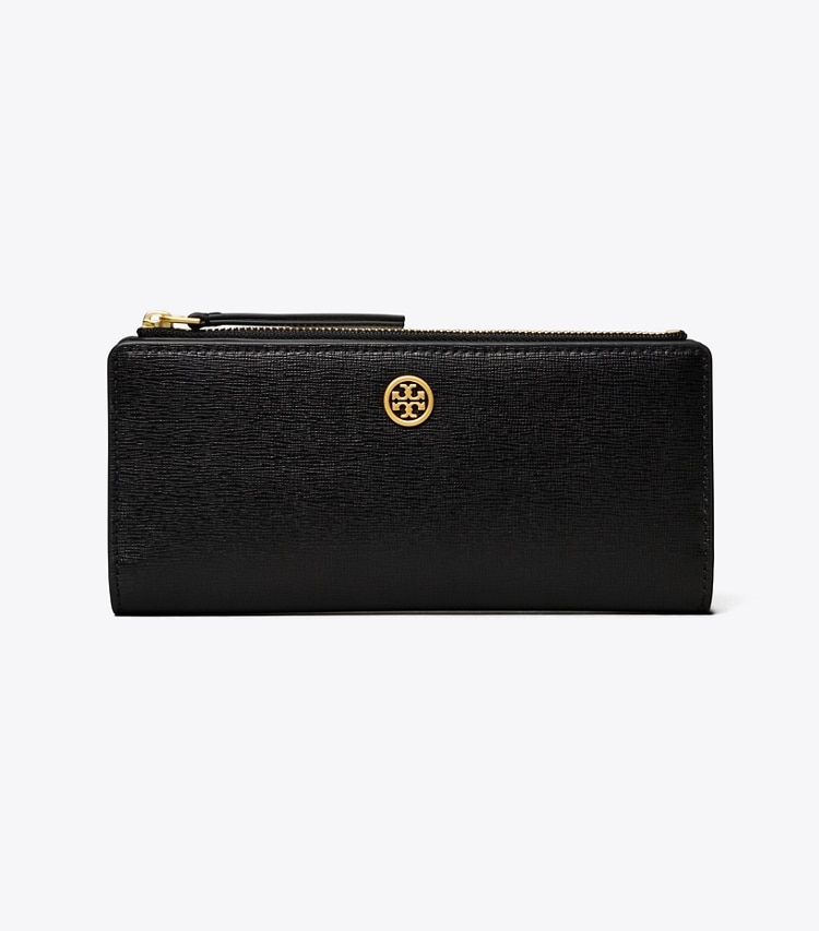 TORY BURCH WOMEN'S ROBINSON ZIP SLIM WALLET - Black