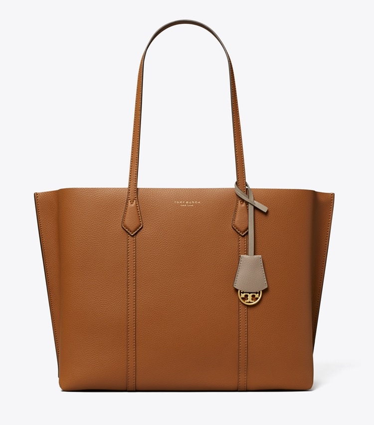 TORY BURCH WOMEN'S PERRY TRIPLE-COMPARTMENT TOTE BAG - Light Umber