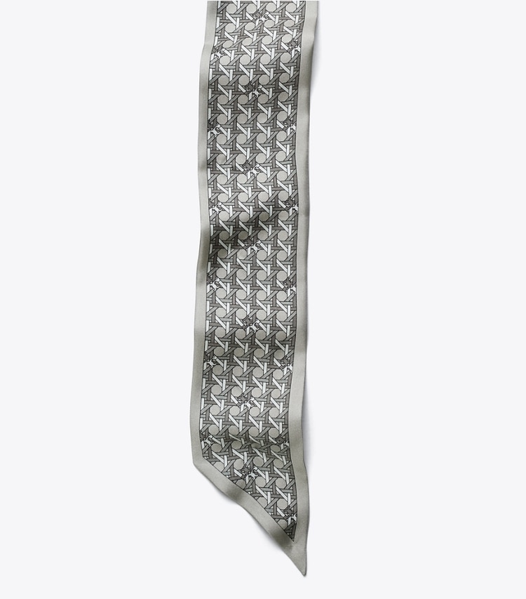 TORY BURCH WOMEN'S BASKETWEAVE RIBBON TIE - Zinc