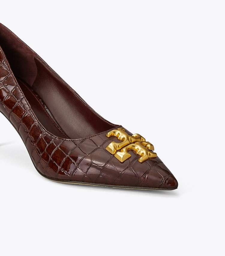 TORY BURCH WOMEN'S ELEANOR PUMP - Brown Croc / Gold