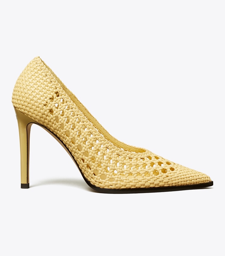 TORY BURCH WOMEN'S WOVEN POINTED PUMP - Sweet Corn