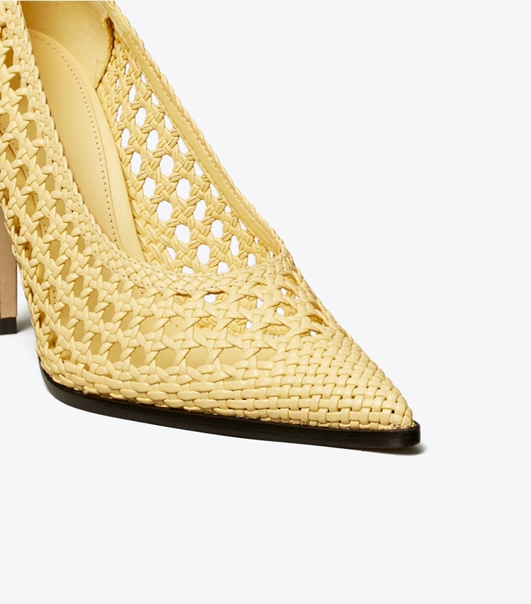 TORY BURCH WOMEN'S WOVEN POINTED PUMP - Sweet Corn