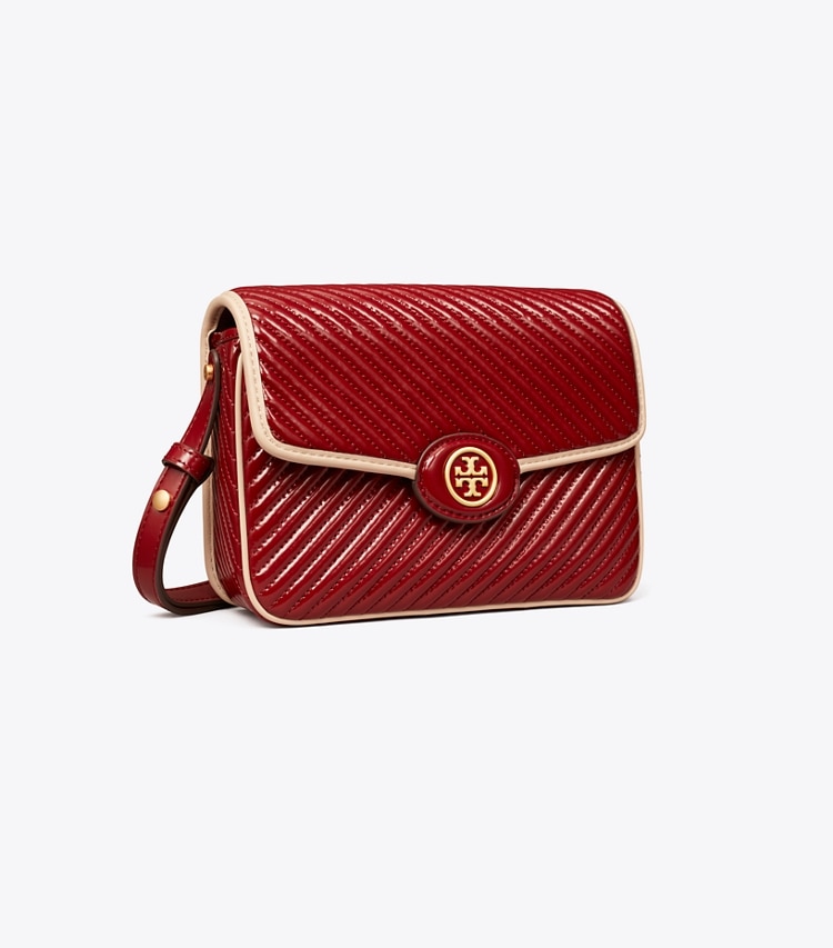 TORY BURCH WOMEN'S ROBINSON PATENT QUILTED SHOULDER BAG - Bricklane - Click Image to Close