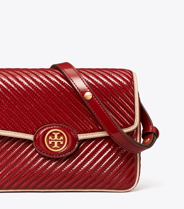 TORY BURCH WOMEN'S ROBINSON PATENT QUILTED SHOULDER BAG - Bricklane