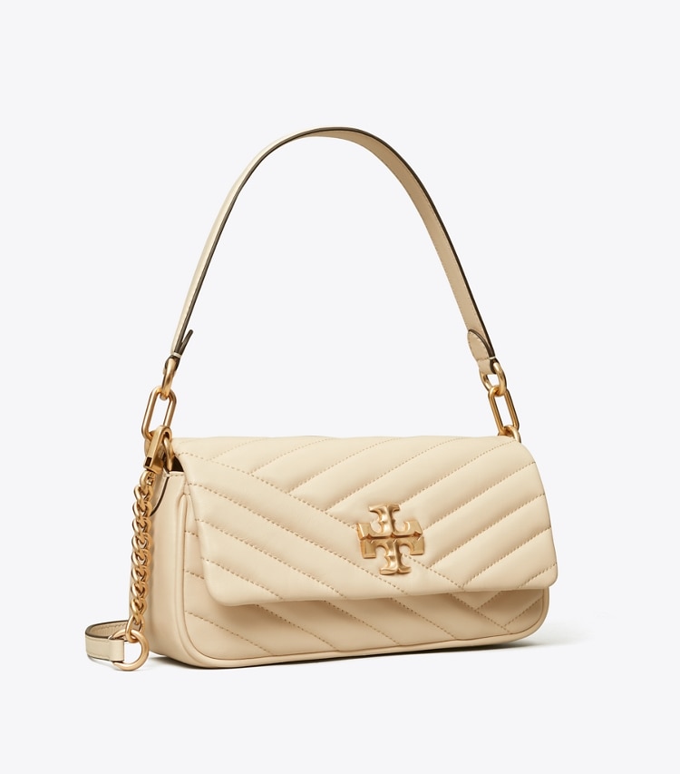 TORY BURCH WOMEN'S SMALL KIRA CHEVRON FLAP SHOULDER BAG - New Cream