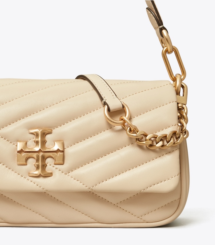 TORY BURCH WOMEN'S SMALL KIRA CHEVRON FLAP SHOULDER BAG - New Cream