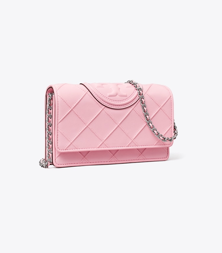 TORY BURCH WOMEN'S FLEMING SOFT CHAIN WALLET - Plie Pink