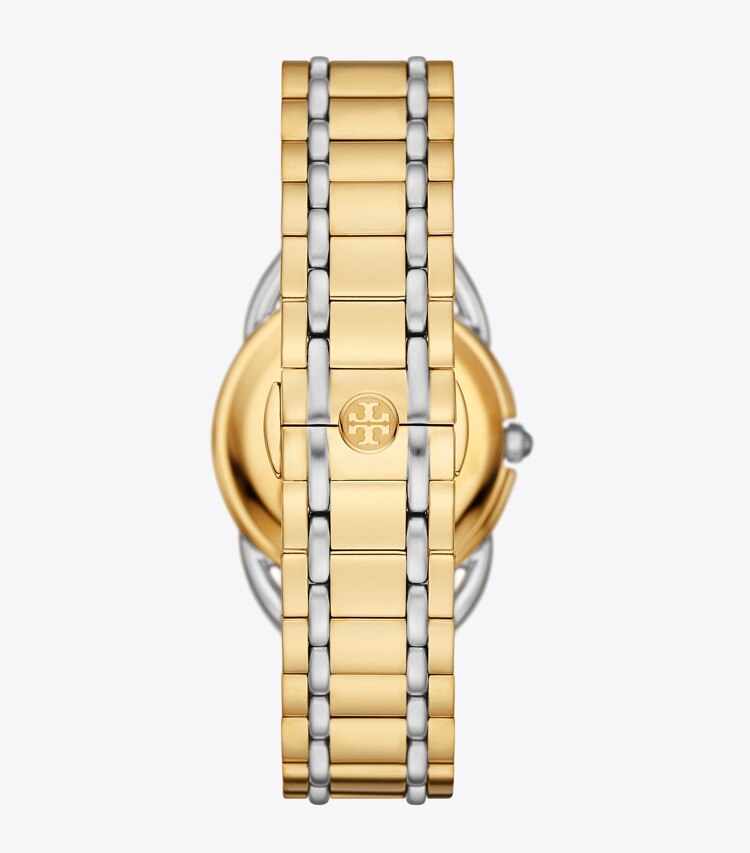 TORY BURCH WOMEN'S MILLER WATCH TWO-TONE GOLD/STAINLESS STEEL - Gold/Silver