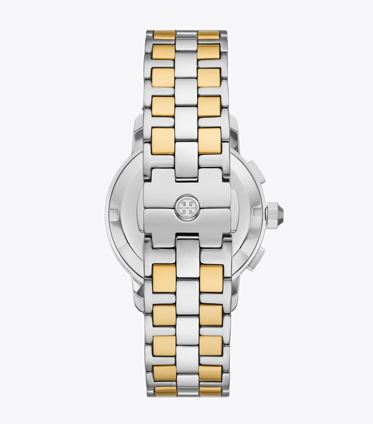 TORY BURCH WOMEN'S TORY CHRONOGRAPH WATCH, TWO-TONE GOLD/STAINLESS STEEL - Ivory/2 Tone