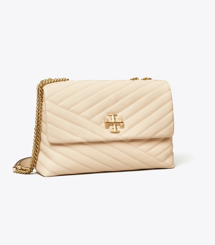 TORY BURCH WOMEN'S KIRA CHEVRON CONVERTIBLE SHOULDER BAG - New Cream