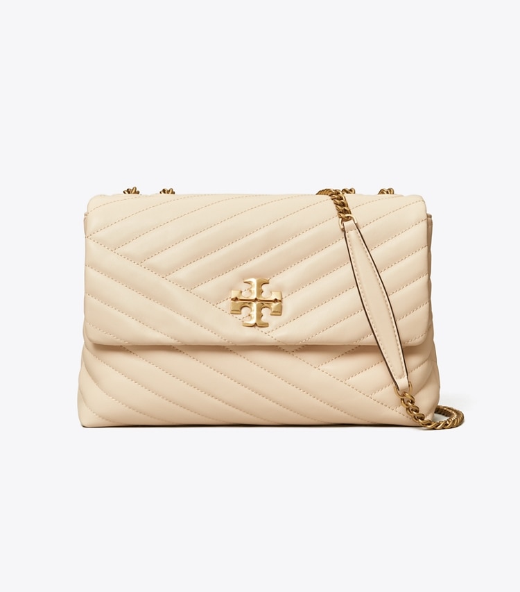 TORY BURCH WOMEN'S KIRA CHEVRON CONVERTIBLE SHOULDER BAG - New Cream