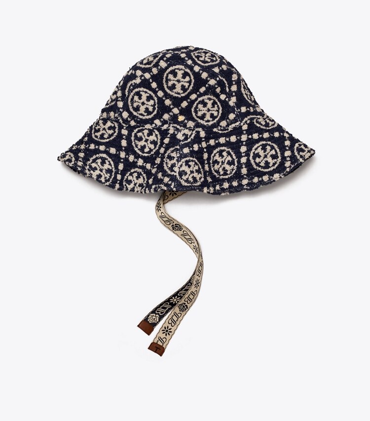 TORY BURCH WOMEN'S T MONOGRAM REVERSIBLE BUCKET HAT - Tory Navy