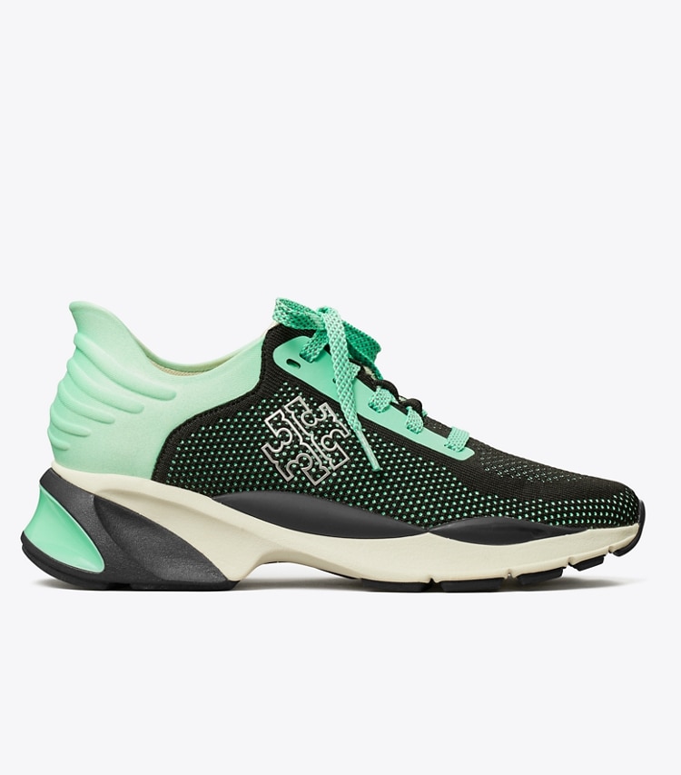 TORY BURCH WOMEN'S GOOD LUCK KNIT TRAINER - Mint / Black