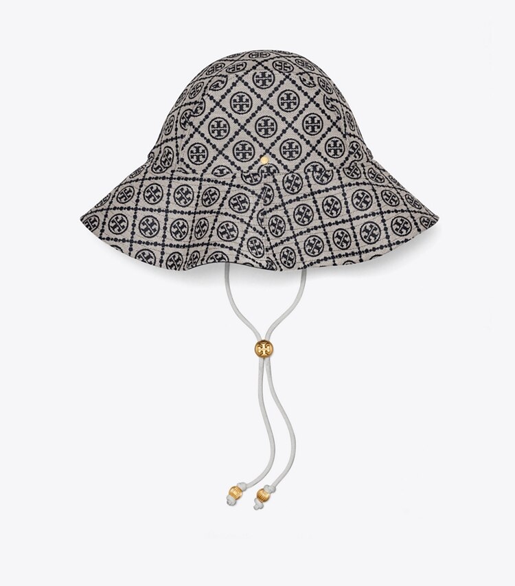 TORY BURCH WOMEN'S T MONOGRAM REVERSIBLE BUCKET HAT - Navy / Royal Navy