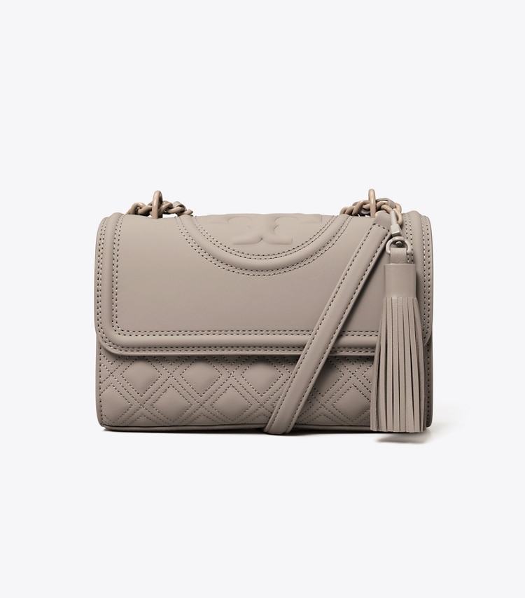 TORY BURCH WOMEN'S SMALL FLEMING MATTE CONVERTIBLE SHOULDER BAG - Gray Heron