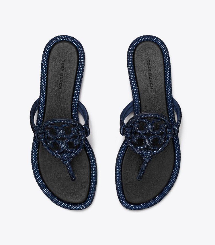 TORY BURCH WOMEN'S MILLER PAVe KNOTTED SANDAL - Perfect Navy