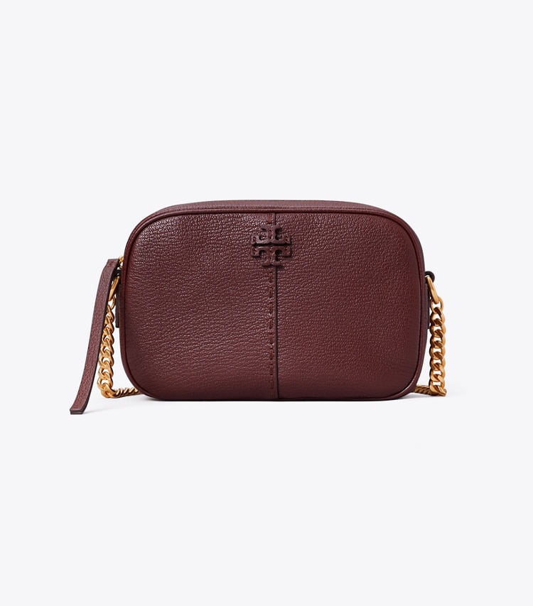 TORY BURCH WOMEN'S MCGRAW TEXTURED LEATHER CAMERA BAG - Muscadine