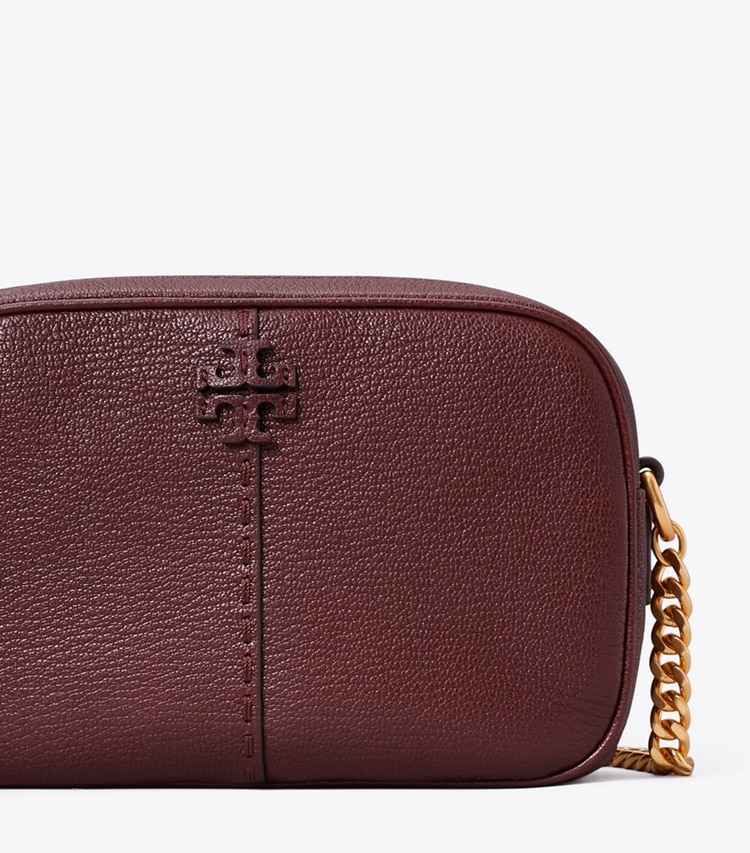 TORY BURCH WOMEN'S MCGRAW TEXTURED LEATHER CAMERA BAG - Muscadine