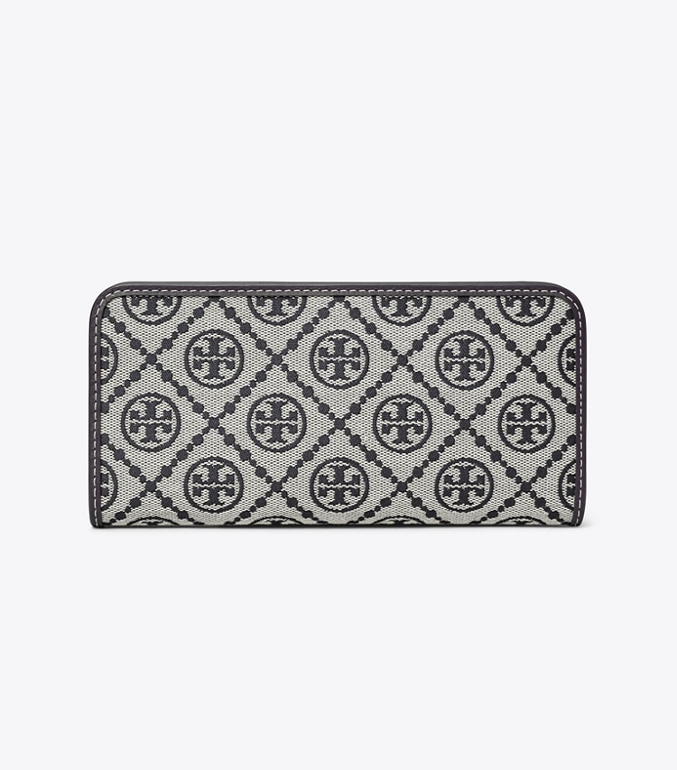 TORY BURCH WOMEN'S T MONOGRAM ZIP SLIM WALLET - Tory Navy