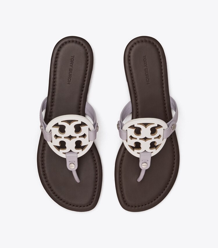 TORY BURCH WOMEN'S MILLER SANDAL - Optic White / Spring Crocus / Coco