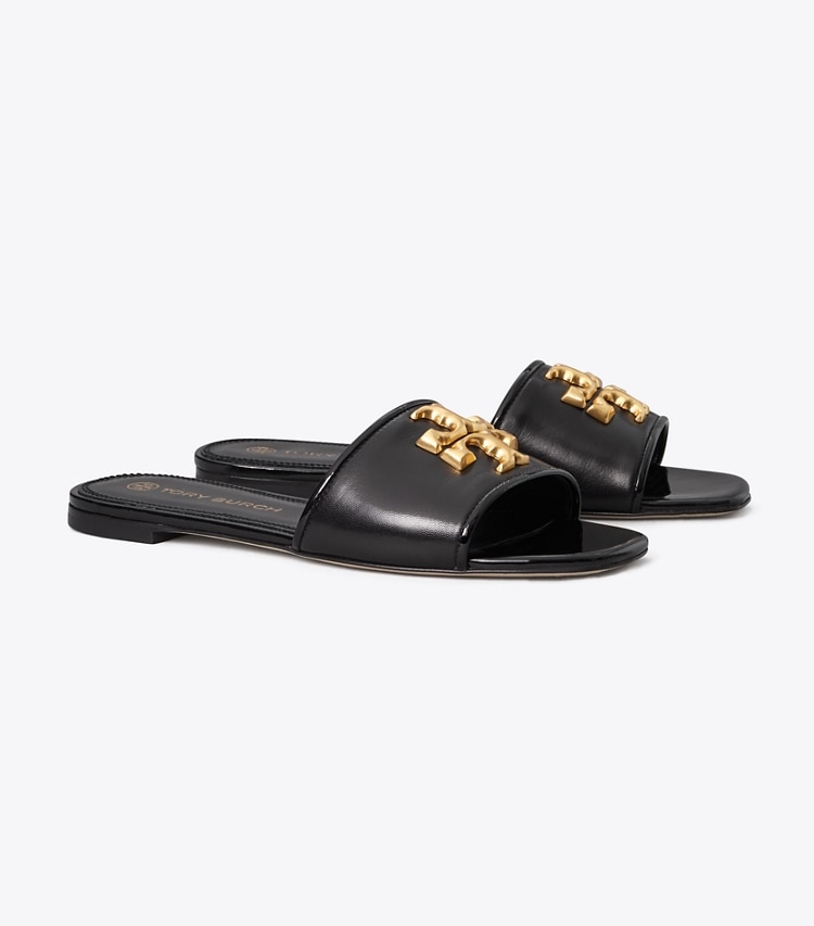 TORY BURCH WOMEN'S ELEANOR SLIDE - Perfect Black - Click Image to Close