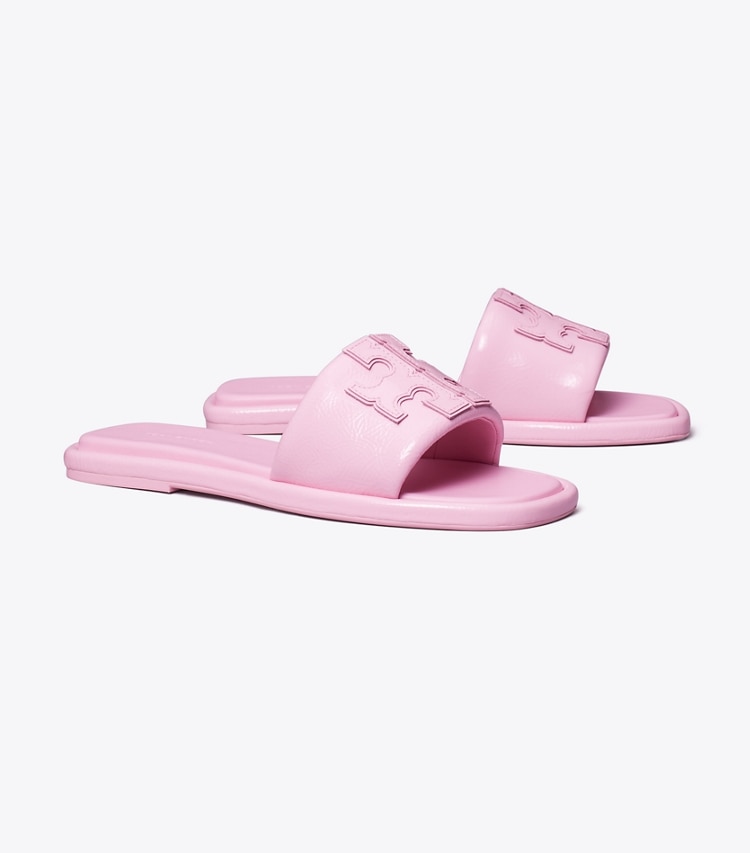 TORY BURCH WOMEN'S DOUBLE T SPORT SLIDE - Petunia