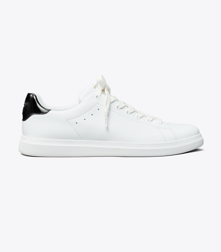 TORY BURCH WOMEN'S HOWELL COURT SNEAKER - Titanium White / Perfect Black