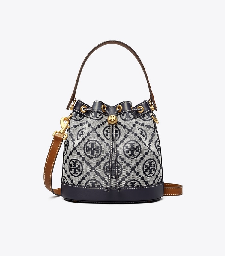 TORY BURCH WOMEN'S T MONOGRAM BUCKET BAG - Tory Navy