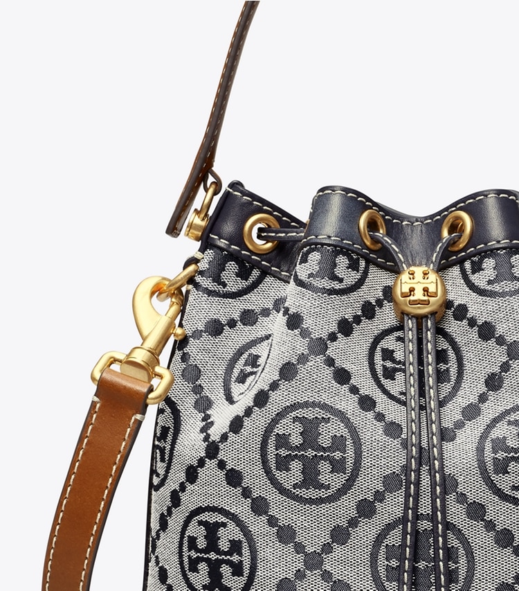 TORY BURCH WOMEN'S T MONOGRAM BUCKET BAG - Tory Navy