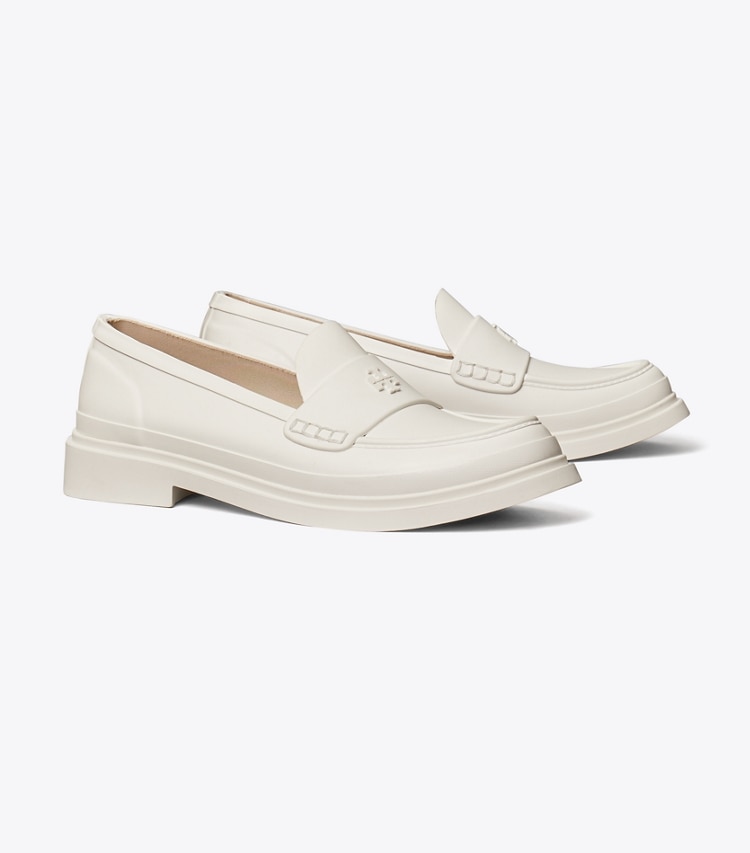 TORY BURCH WOMEN'S CLASSIC RAIN LOAFER - Off White - Click Image to Close