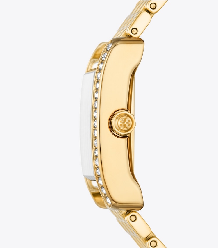 TORY BURCH WOMEN'S ELEANOR WATCH, GOLD-TONE STAINLESS STEEL - White Mop/Gold