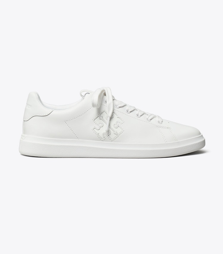 TORY BURCH WOMEN'S DOUBLE T HOWELL COURT SNEAKER - White / White