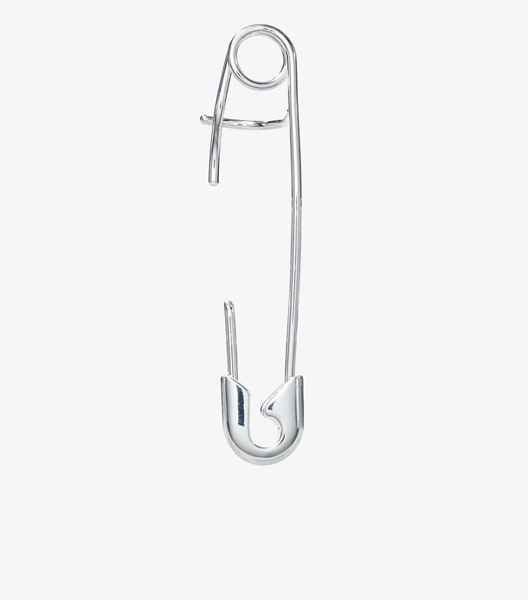 TORY BURCH WOMEN'S STATEMENT SAFETY PIN EARRING - Tory Silver