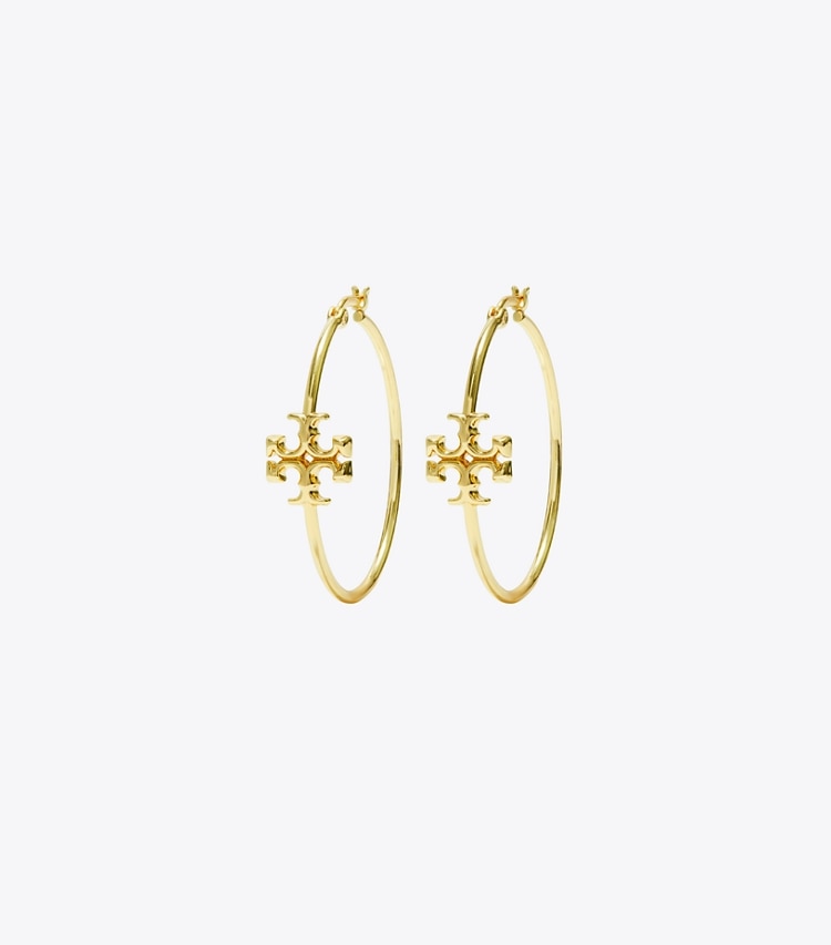 TORY BURCH WOMEN'S ELEANOR HOOP EARRING - Tory Gold