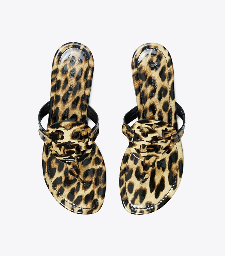 TORY BURCH WOMEN'S MILLER PRINTED PATENT SANDAL - Natural Leopard