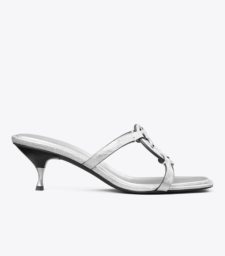 TORY BURCH WOMEN'S MILLER BOMBe LOW HEEL SANDAL - Silver