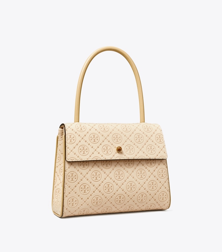 TORY BURCH WOMEN'S SMALL T MONOGRAM DEVILLE BAG - New Cream