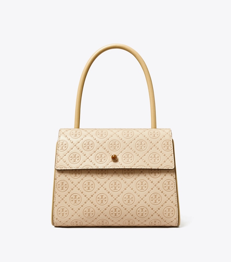 TORY BURCH WOMEN'S SMALL T MONOGRAM DEVILLE BAG - New Cream