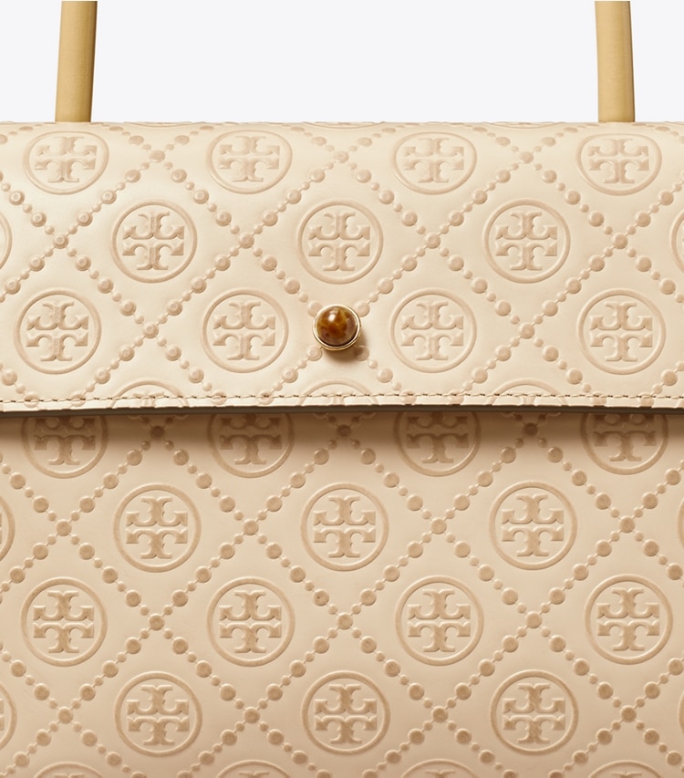 TORY BURCH WOMEN'S SMALL T MONOGRAM DEVILLE BAG - New Cream