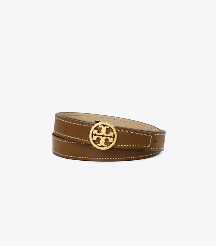 TORY BURCH WOMEN'S 1"MILLER BELT - Moose / Gold