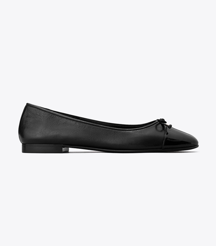 TORY BURCH WOMEN'S CAP-TOE BALLET - Perfect Black / Perfect Black