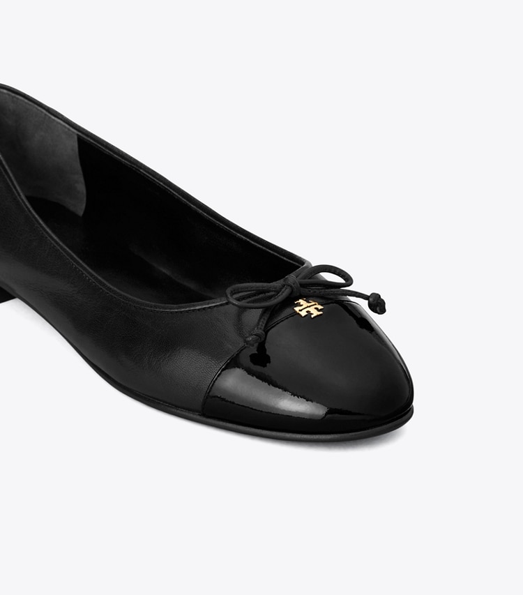 TORY BURCH WOMEN'S CAP-TOE BALLET - Perfect Black / Perfect Black