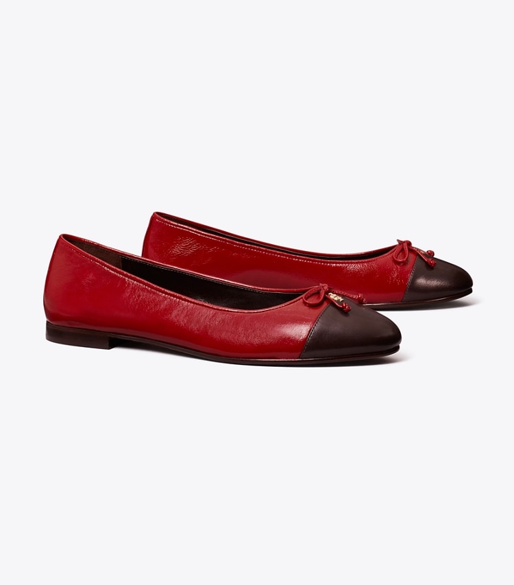 TORY BURCH WOMEN'S CAP-TOE BALLET - Brick Lane / Coco