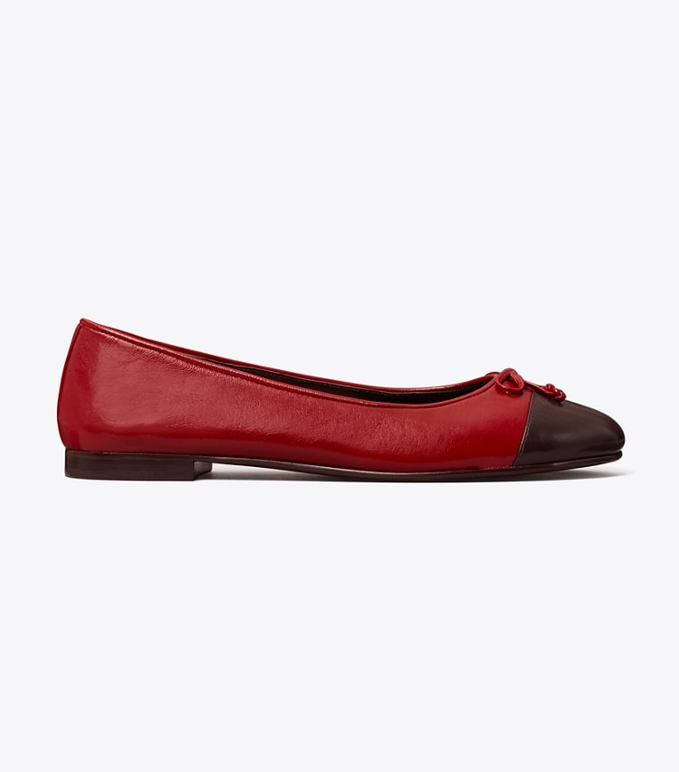 TORY BURCH WOMEN'S CAP-TOE BALLET - Brick Lane / Coco