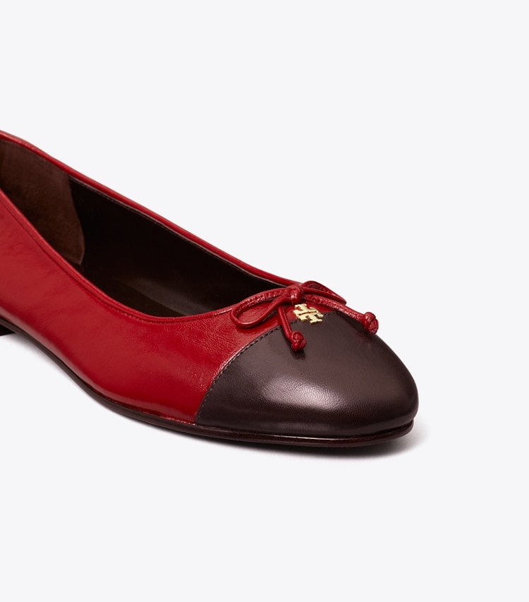 TORY BURCH WOMEN'S CAP-TOE BALLET - Brick Lane / Coco