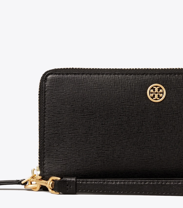 TORY BURCH WOMEN'S ROBINSON ZIP CONTINENTAL WALLET - Black