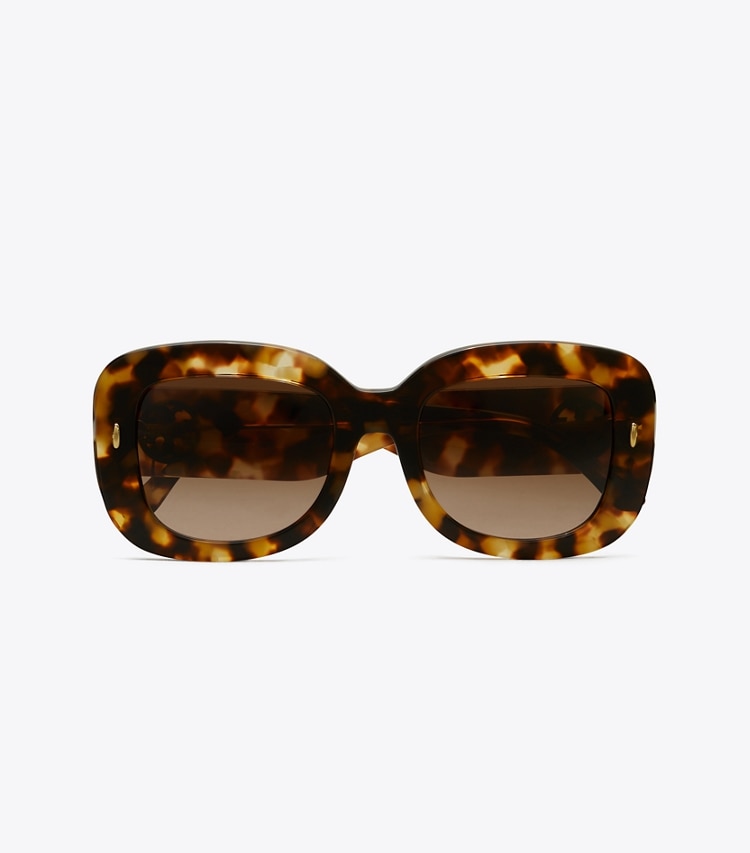 TORY BURCH WOMEN'S MILLER OVERSIZED SQUARE SUNGLASSES - Vintage Tortoise