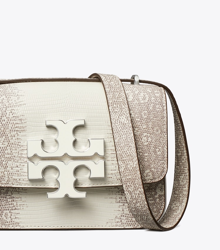 TORY BURCH WOMEN'S SMALL ELEANOR LIZARD-EMBOSSED BAG - Cool White